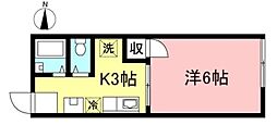 シティハイムプラム 1Kの間取図画像