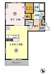 パルコート 1LDKの間取図画像