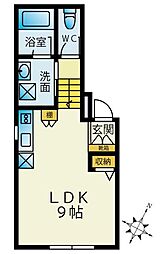 プラン井土ケ谷 ワンルームの間取図画像