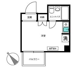パピル吉祥寺 ワンルームの間取図画像