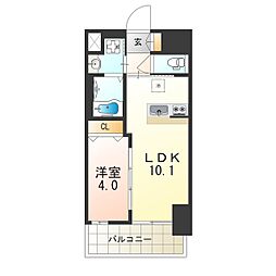 リエール武庫之荘 1LDKの間取図画像