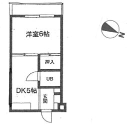 江口ビル 1DKの間取図画像