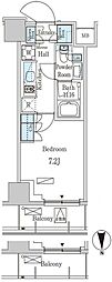 パークアクシス池袋 1Kの間取図画像