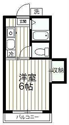 フォーブルハヤシ1 1階1Kの間取り