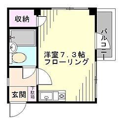 ローズキャッスル池袋 ワンルームの間取図画像