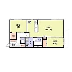 間取図画像 2LDK