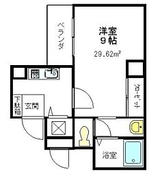 アルカサル御苑 1Kの間取図画像