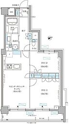 パークアクシス文京本郷 514 5階2LDKの間取り
