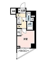 Log登戸駅前 1Kの間取図画像