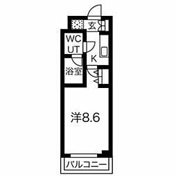 スパシエスタイル練馬春日町 3階1Kの間取り