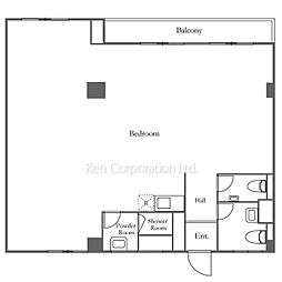 麻布鳥居坂マンション ワンルームの間取図画像