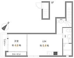 ステラ洗足池 1LDKの間取図画像