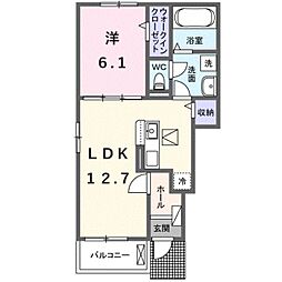 フェリーチェ 1LDKの間取図画像
