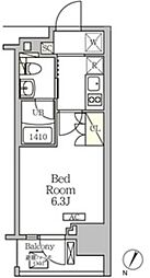 ジオエント白金台 1Kの間取図画像