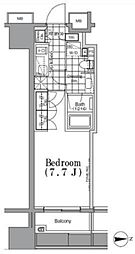 ザ・パークハビオ蔵前 1Kの間取図画像