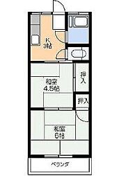 よしみコーポ 1階2Kの間取り