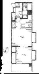 COMFORTTERRACE 1LDKの間取図画像