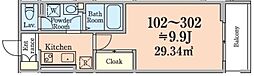 (仮称)MOCXION稲毛小仲台 1Kの間取図画像