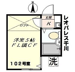レオパレス千川 1Kの間取図画像