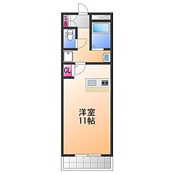 イズミ82 7階ワンルームの間取り