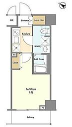 Risingplace川崎二番館 1Kの間取図画像