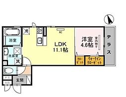 ソット・ラ・フォレスタ 1LDKの間取図画像