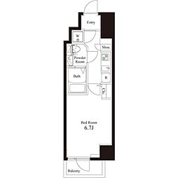アペルト西新宿 1Kの間取図画像