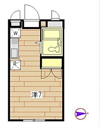 ラ・シャンス下落合 1Kの間取図画像