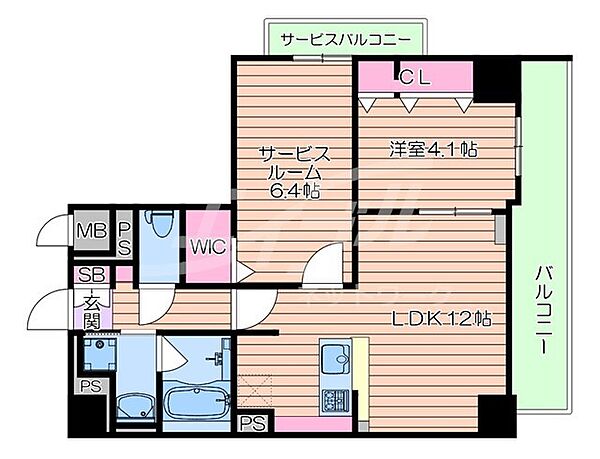 大阪府吹田市江の木町(賃貸マンション2LDK・4階・53.69㎡)の写真 その2