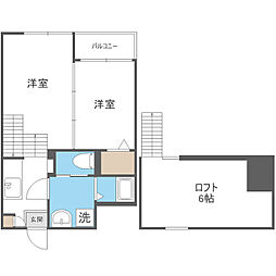 レアシス和白 2Kの間取図画像