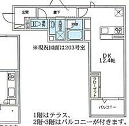 ブラウネスハイム南馬込 1LDKの間取図画像