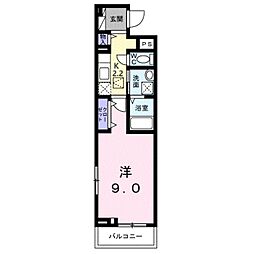 モーリンハイツ 1Kの間取図画像