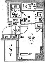 スカイコートヌーベル池袋 10階1Kの間取り