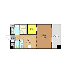 グランドマリン森ノ宮 1DKの間取図画像
