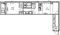 BCITY APARTMENT SHINAGAWA WEST 2階1LDKの間取り