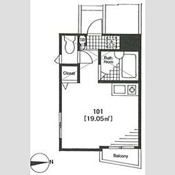LIVERTY鷺沼 ワンルームの間取図画像