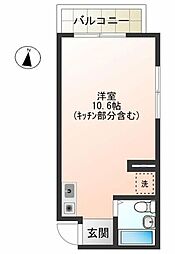 CRESTA北千住 ワンルームの間取図画像