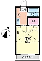 メゾンファミール成瀬 1Kの間取図画像