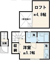 GRACE中延 2階ワンルームの間取り