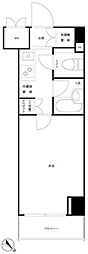ルーブル三田 1Kの間取図画像