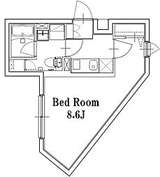 Ｂａｒｋ　Ｌａｎｅ武蔵小山 3階1Kの間取り