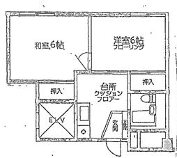 MK新大塚マンション 2階2DKの間取り