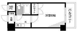 日神パレステージ新宿御苑 1Kの間取図画像
