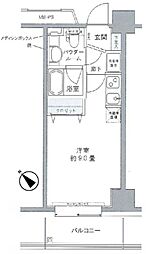 プライムアーバン豊洲 ワンルームの間取図画像