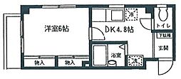 セーマ 2階1DKの間取り