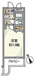 ライオンズマンション八王子第6 1Kの間取図画像