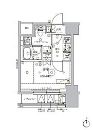 RELUXIA品川西大井 1Kの間取図画像