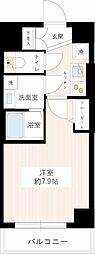 ティモーネ深川リーヴァ 1Kの間取図画像