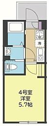 NORDUS AXIS(ノーダス アクシス) 1Kの間取図画像