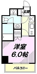 プレセダンヒルズ八王子 1Kの間取図画像